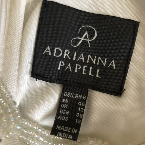 White beaded cocktail dress - Picture 3 of 4